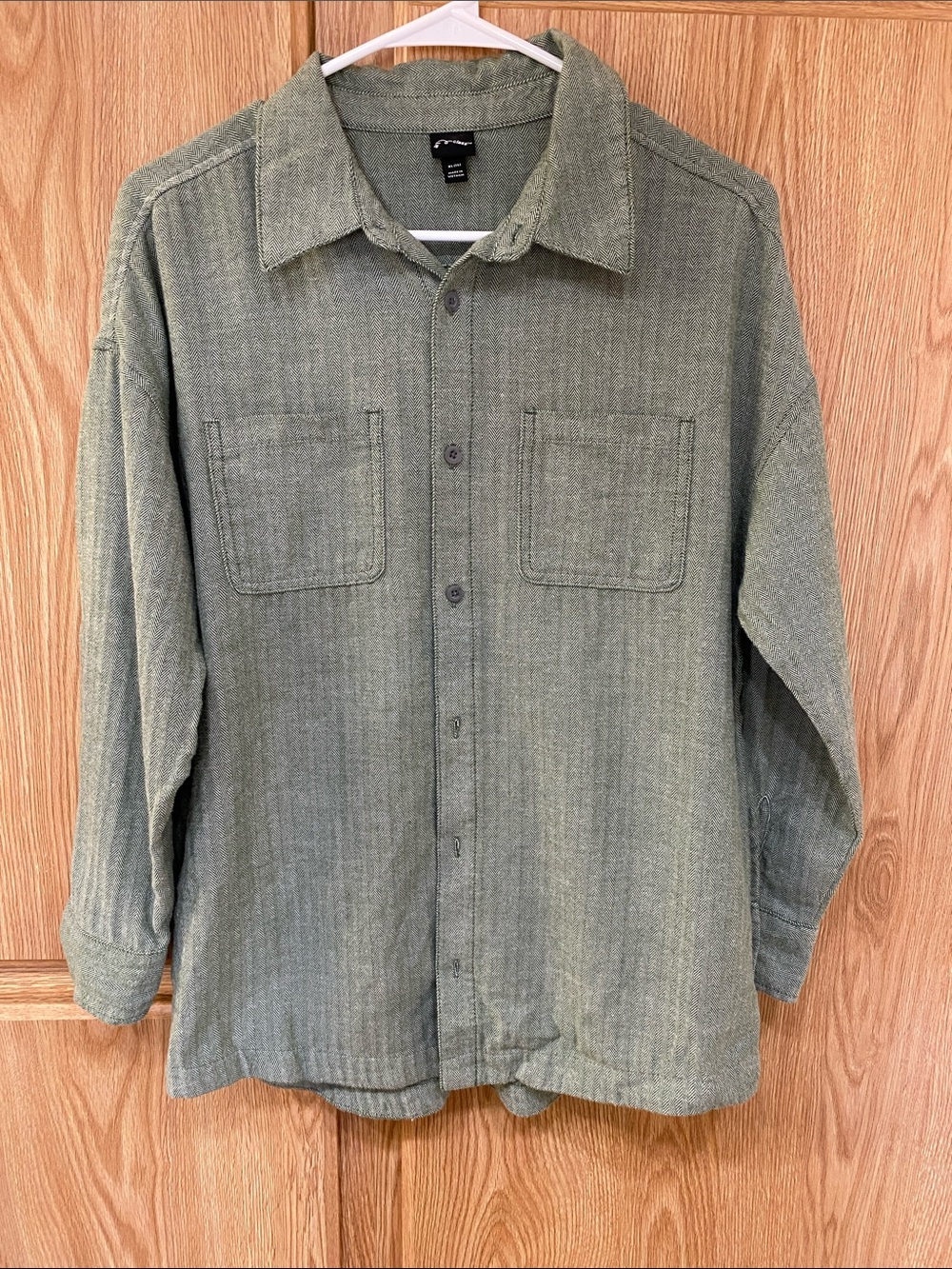 art class Olive Green Lightweight Button-Up Shirt Jacket